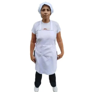 AVENTAL DE COZINHA COM BOLSO + TOUCA COZINHA GORRO COZINHEIRO PADARIA COZINHA UNIFORME GARÇOM UNIFORME GARÇONETE UNIFORME FAXINEIRA UNIFORME DE COZINHA .