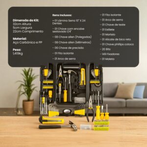 kit ferramentas completo, jogo de ferramentas 200 peças, maleta ferramentas, kit profissional ferramentas, ferramentas c
