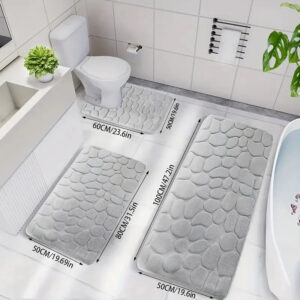Tapete de Banheiro Super Absorvente e Antiderrapante, Tapete para Banheira, Tapete para Pés, Tapete de Entrada, Tapete p